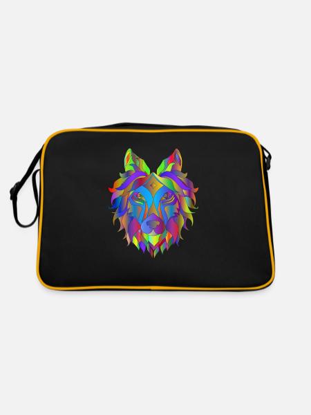 Loup - Sac Retro - noir/or - Dos