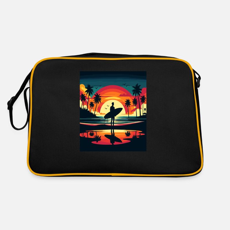 surfer sunset tee Retro Bag
