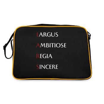 Lars - Retro Tasche - Schwarz/Gold - Hinten