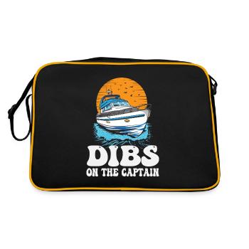 Dibs On The Captain Pontoon Queen Motorboating - Retro Bag - black/gold - Back