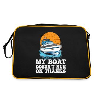 Mon bateau ne fonctionne pas grâce à Funny Motorboating - Sac Retro - noir/or - Dos