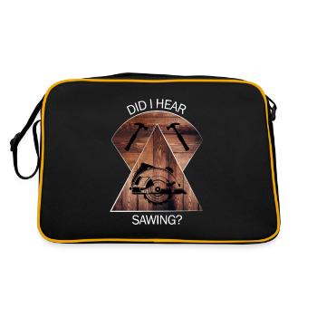 Carpenter, carpenter, carpenter, carpenter, craftsman, wood - Retro Bag - black/gold - Back