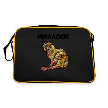 Miaou le chat - Sac Retro - noir/or - Dos