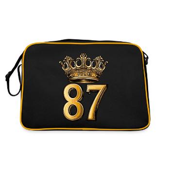 87 Nombre Couronne - Sac Retro - noir/or - Dos
