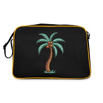 Palme Insel - Retro Tasche - Schwarz/Gold - Hinten
