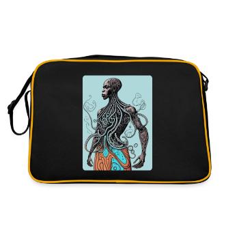 Mystique et mystérieux mi-afro, mi-octopu - Sac Retro - noir/or - Dos