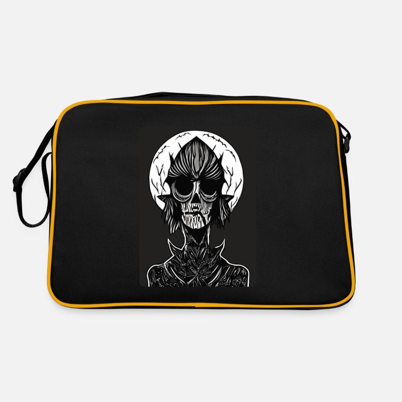 Scary Black and White Dracula with Empty Eyes Retro Bag