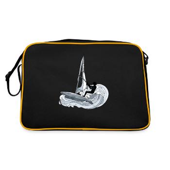 Planche à voile - Sac Retro - noir/or - Dos