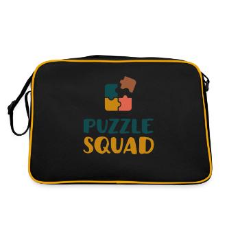 Citation ironique de Puzzle Squad Team Puzzling - Sac Retro - noir/or - Dos
