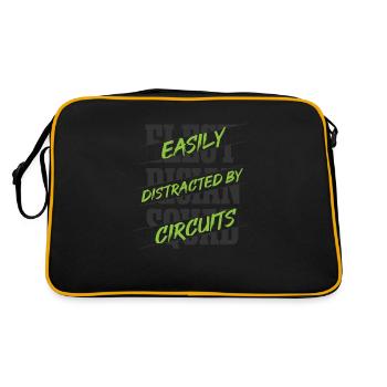 Voltage Electrician Electro Worker Electric - Retro Bag - black/gold - Back