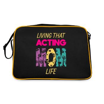 Vivre cette vie de maman actrice Maman - Sac Retro - noir/or - Dos
