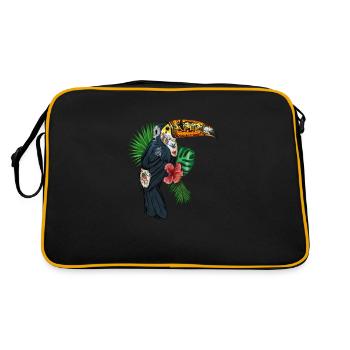 Tätowierung - Retro Tasche - Schwarz/Gold - Hinten