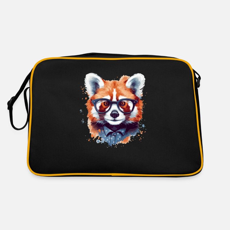 Eli der rote Panda Retro Tasche