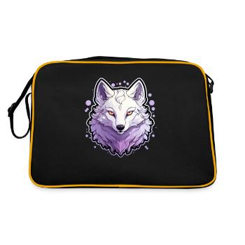 Wolf Anime - Retro Bag - black/gold - Back