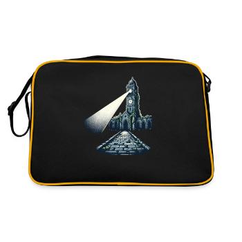 Abandoned Tower in the Dark - Retro Bag - black/gold - Back