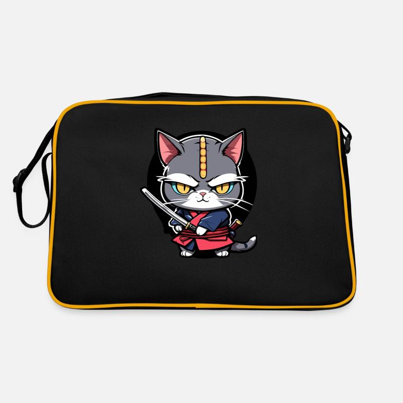 Samurai-Katze #8 Retro Tasche
