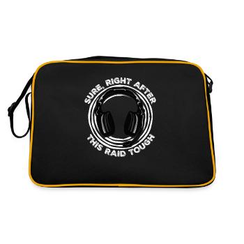 Sure Right After This Raid Though Funny Gamer - Retro Bag - black/gold - Back