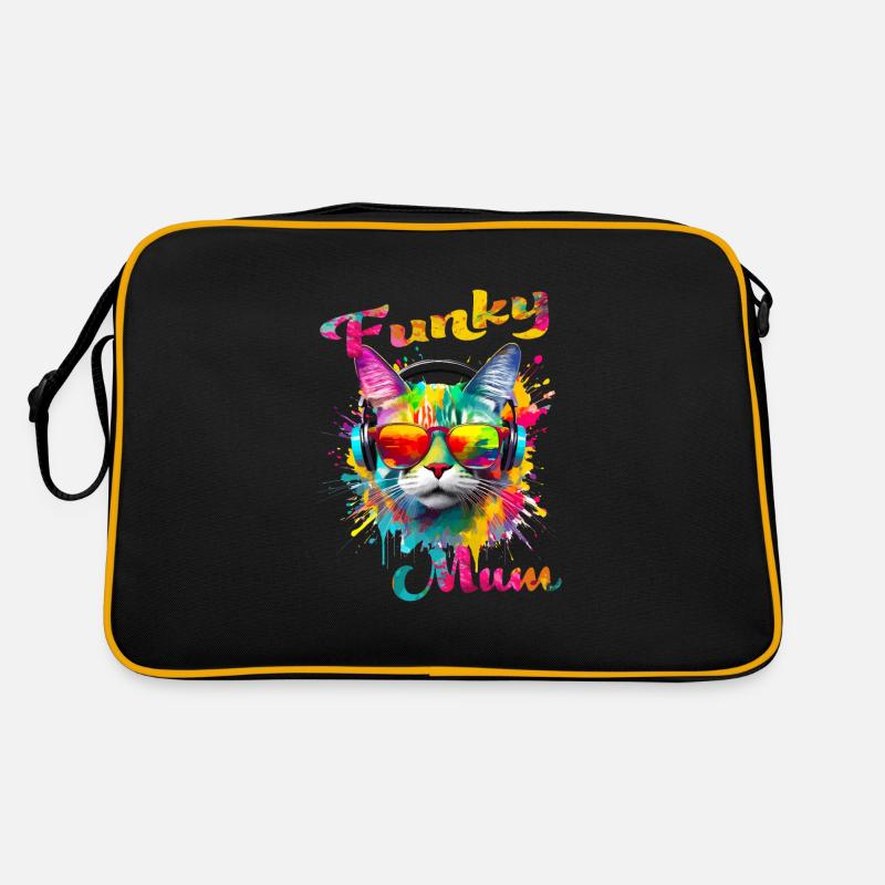 Funky Mama. Geburtstag, Muttertag. Katze Retro Tasche