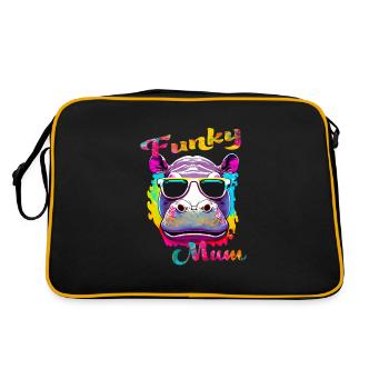 Funky Mum. anniversaire, fêtes des mères. - Sac Retro - noir/or - Dos