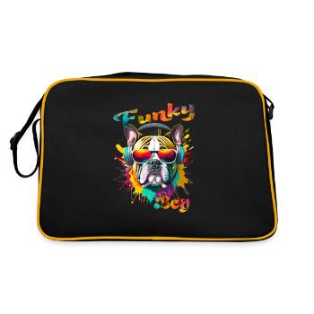 Funky Boy Bulldog - Retro Bag - black/gold - Back