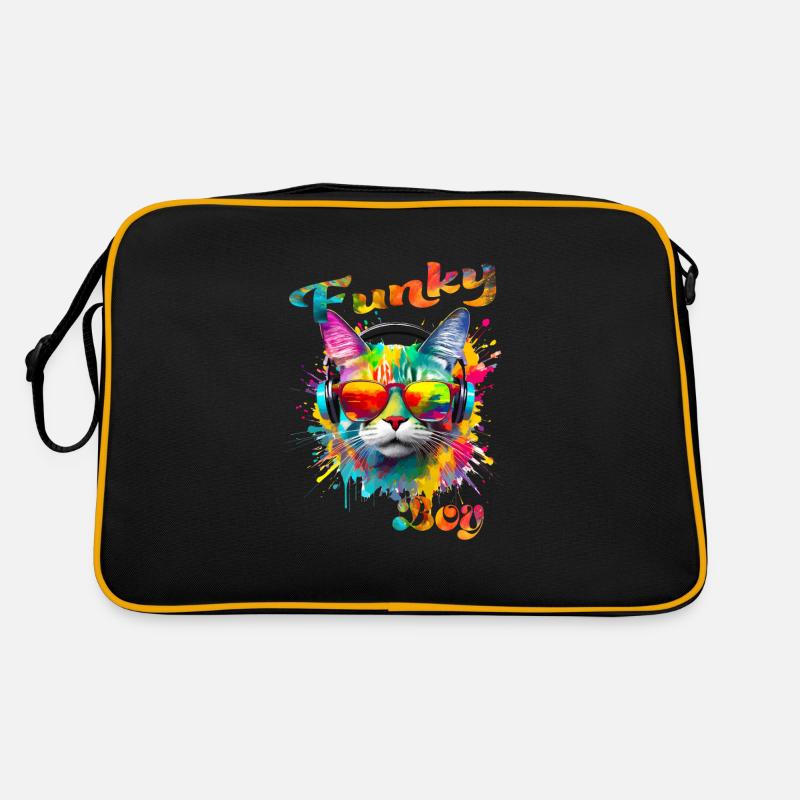 Funky Boy Chat - Retro Bag - black/gold