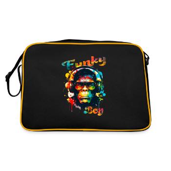 Funky Boy Monkey - Retro Bag - black/gold - Back