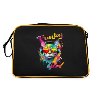 Funky Girl Chat - Retro Bag - black/gold - Back