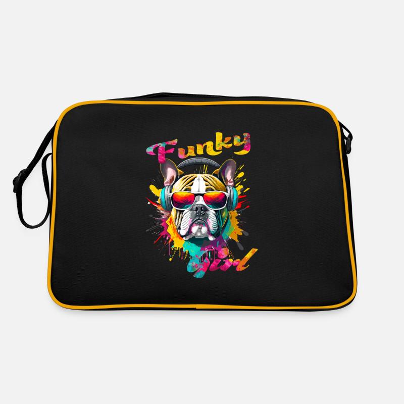 Funky Bulldogge Mädchen Retro Tasche
