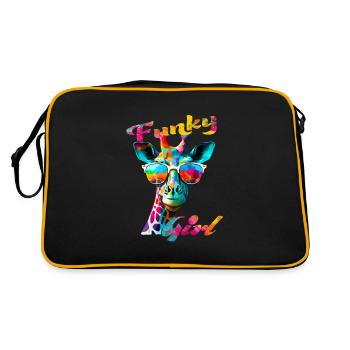 Funky Girl Giraffe - Retro Bag - black/gold - Back