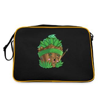 Jungle Cupcake - Retro Tasche - Schwarz/Gold - Hinten