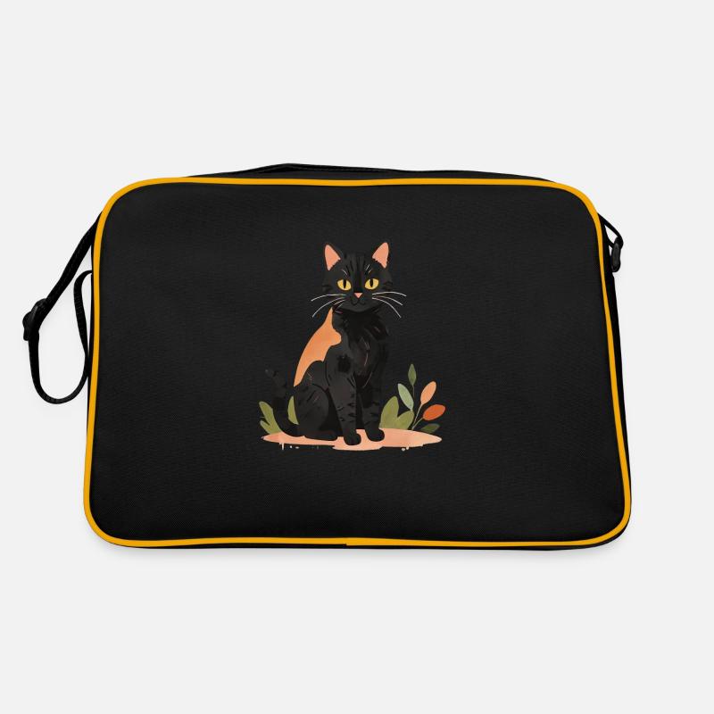 Chat noir et brun Sac Retro