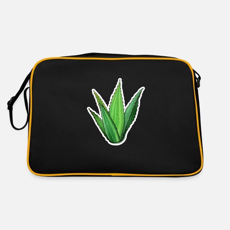 Aloe Vera - Retro Tasche - Schwarz/Gold