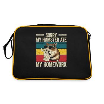 Funny saying for hamster fans - Retro Bag - black/gold - Back