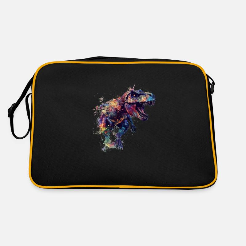 T Rex Klecks Retro Tasche