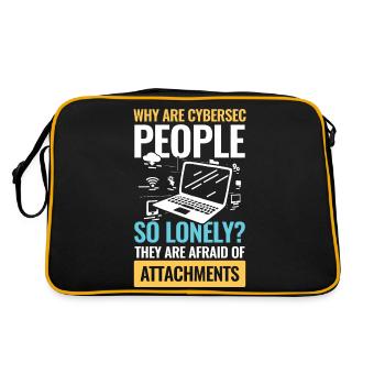 Why Are Cybersec People So Lonely - Retro Tasche - Schwarz/Gold - Hinten