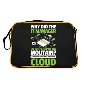 Why did the IT manager go to the top - Retro Tasche - Schwarz/Gold - Hinten