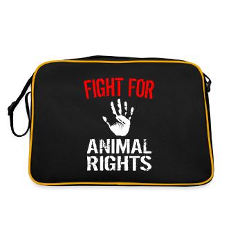 Lutte pour les droits des animaux - Sac Retro - noir/or - Dos