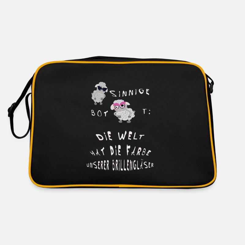 Die Welt hat die Farbe unserer Brillengläser Retro Tasche