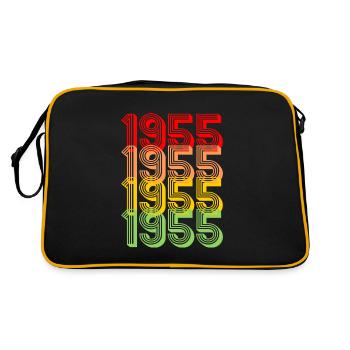 1955 Retro 70th Birthday Gift Vintage 1955 - Retro Bag - black/gold - Back