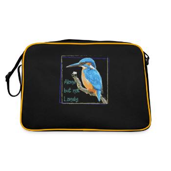 Alone but not lonely - Retro Bag - black/gold - Back