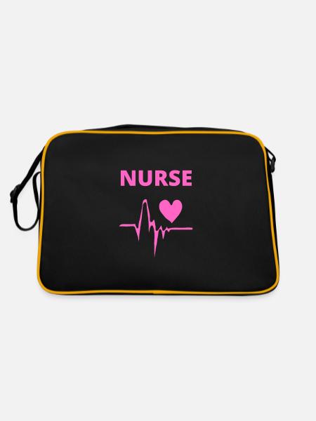 KRANKENSCHWESTER - Retro Tasche - Schwarz/Gold