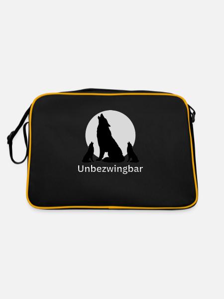 Indomitable Wolves - Spell - ApriNoeScor - Retro Bag - black/gold - Back