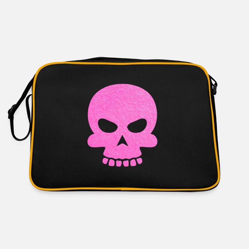 Tête de mort - Sac Retro - noir/or