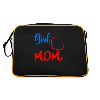 Mütter einer tollen Tochter - Retro Tasche - Schwarz/Gold - Hinten