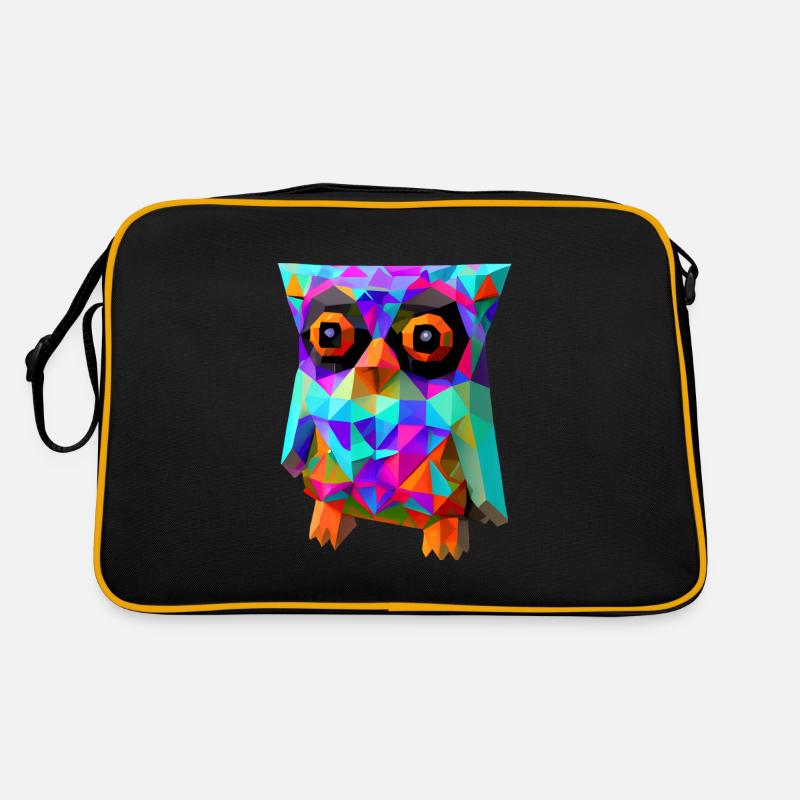 Polygon Eule Retro Tasche