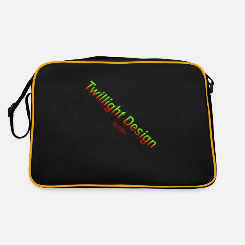 Logo Twillight Design - Retro Tasche - Schwarz/Gold