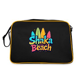 Plage de Shaka - Sac Retro - noir/or - Dos