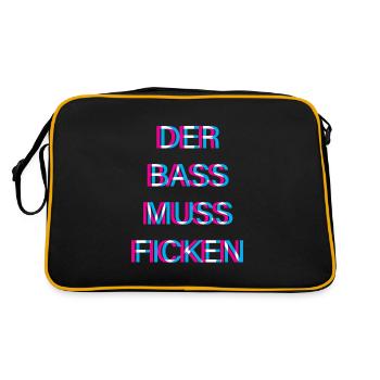 Hardtekk Tekk - Retro Tasche - Schwarz/Gold - Hinten