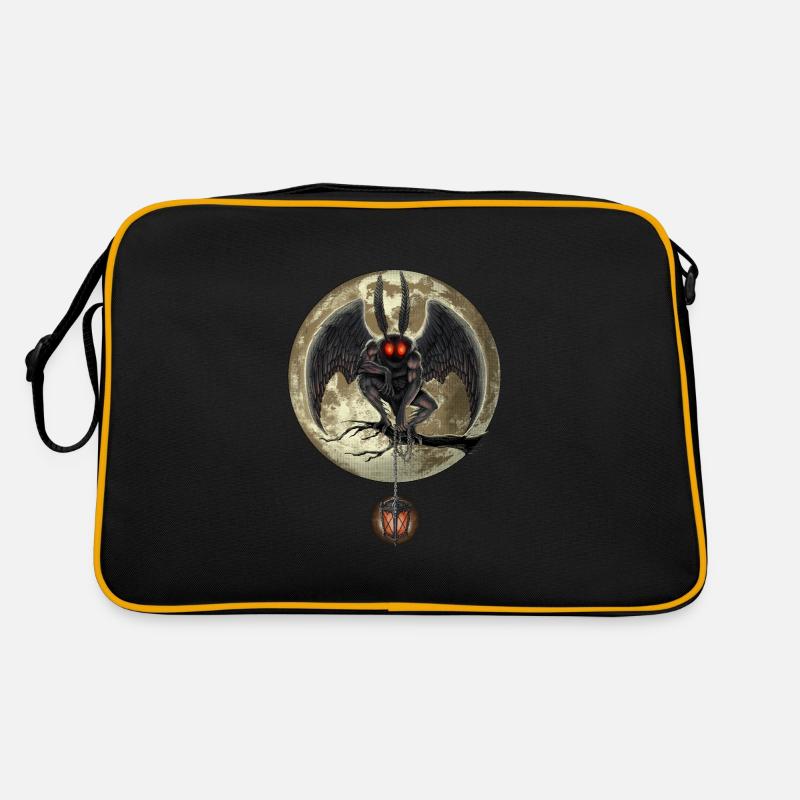 Mothman | - Retro Tasche - Schwarz/Gold