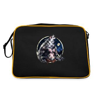 Loup-garou hurlant - Sac Retro - noir/or - Dos